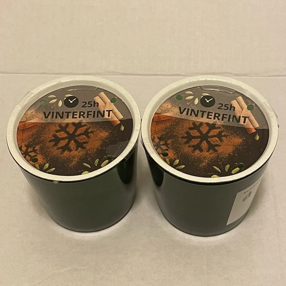 IKEA Vinterfint Bundle of 2 25H Scented Candles in Glass Spiced Delight